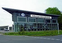 Volkswagen Automobile Berlin: Neuer Standort Spandau - Fotomontage. So könnte der neue Standort der Volkswagen Automobile Berlin in Berlin Spandau aussehen.